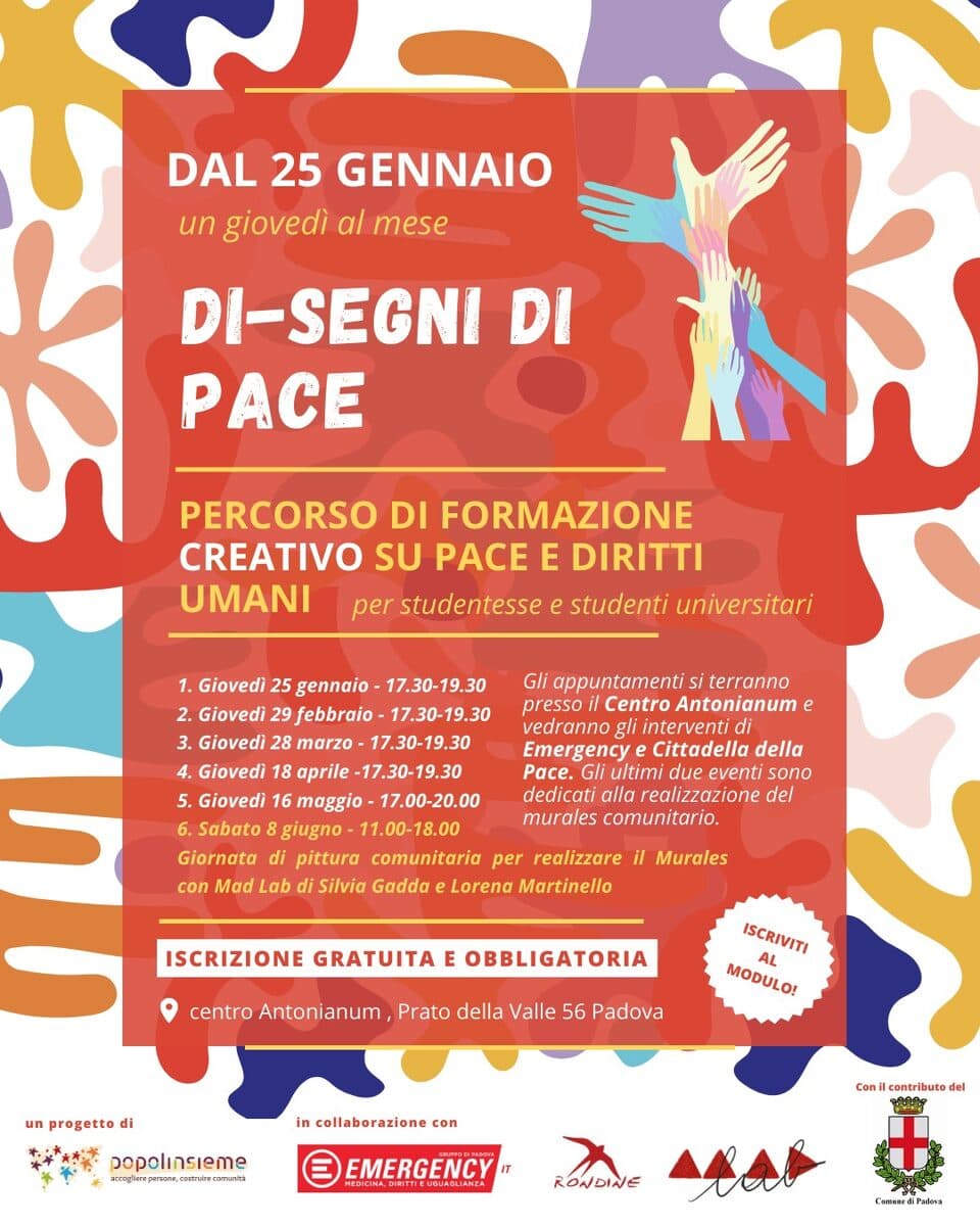 Poster of the Di-segni di pace course, Padua