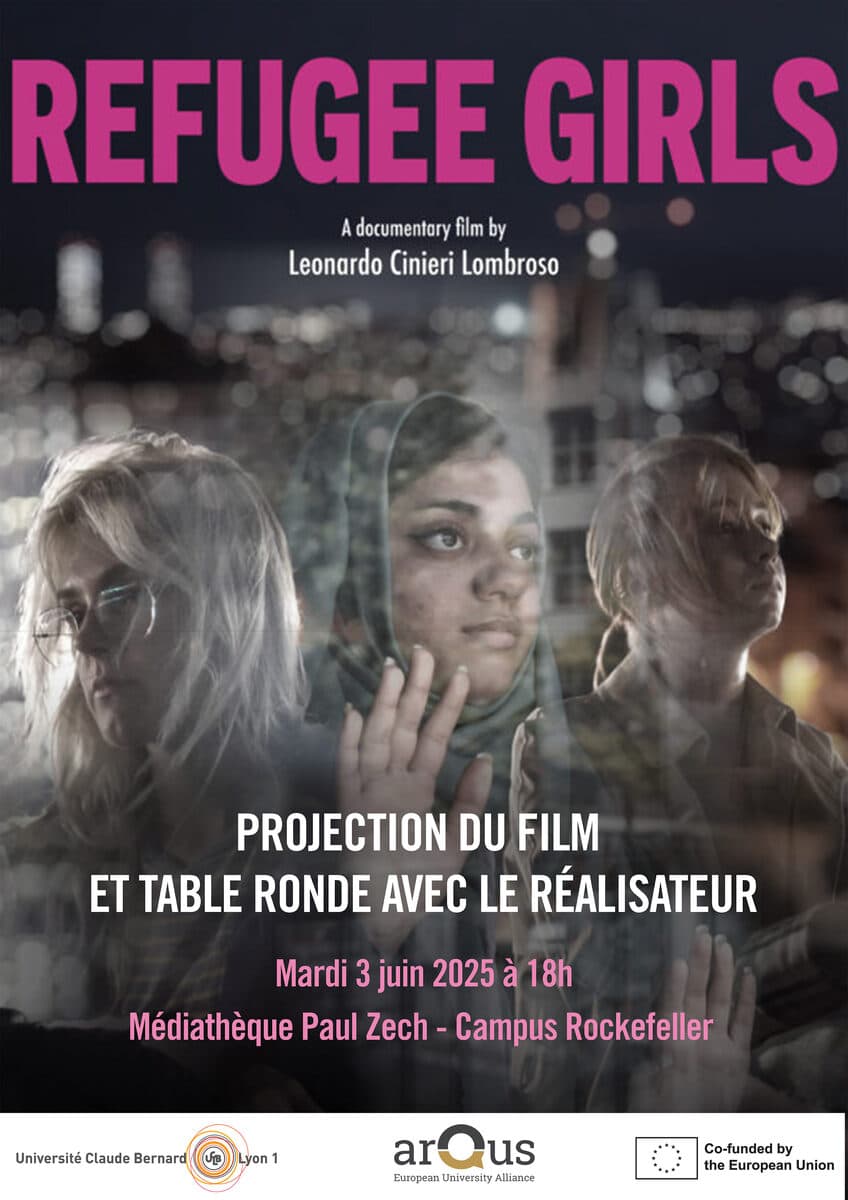 Poster of the Refugee Girls screening at Lyon