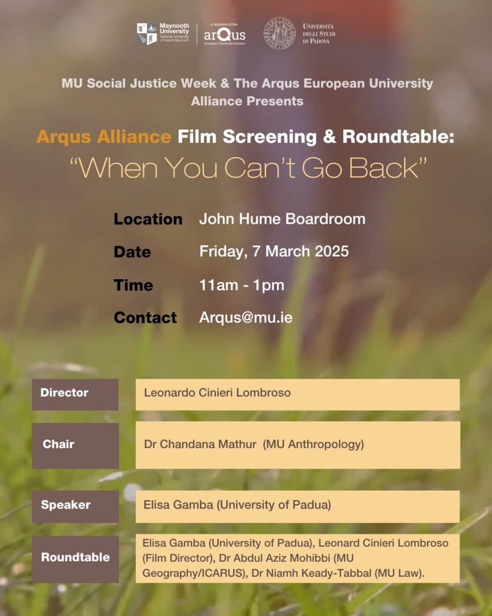 Poster of the Refugee Girls screening at Maynooth
