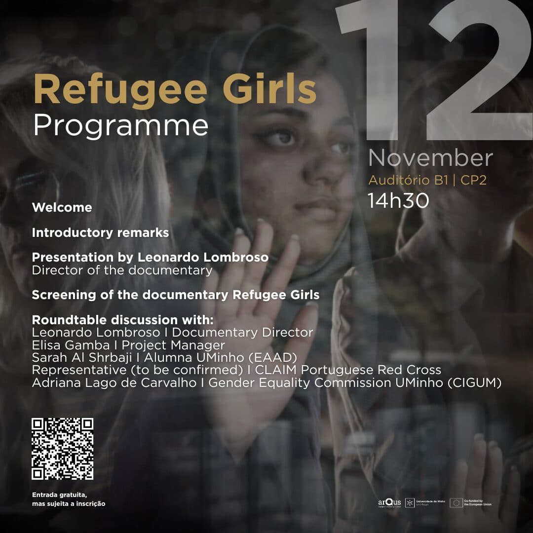 Poster of the Refugee Girls screening at Minho
