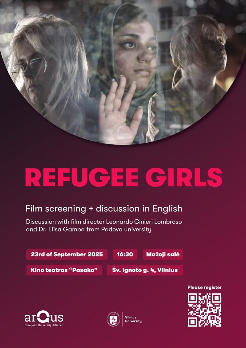 Poster of the Refugee Girls screening at Vilnius