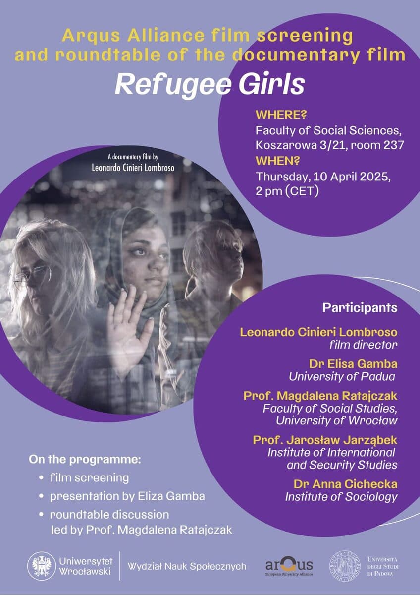 Poster of the Refugee Girls screening at Wrocław